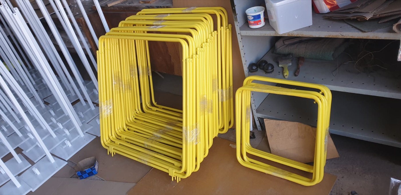 Catch-It frames waiting to be strung